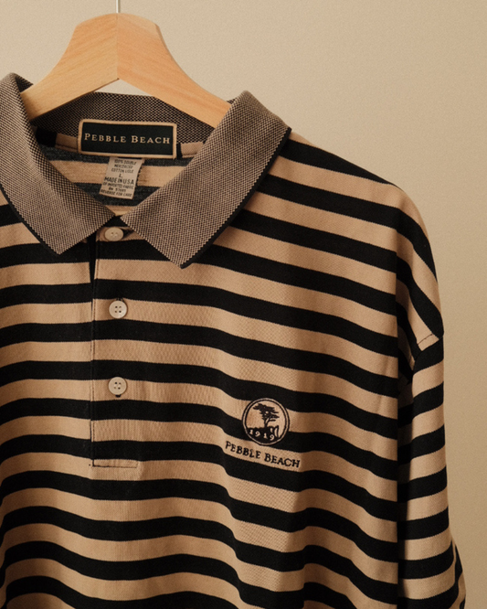 Pebble Beach Striped Polo (L)