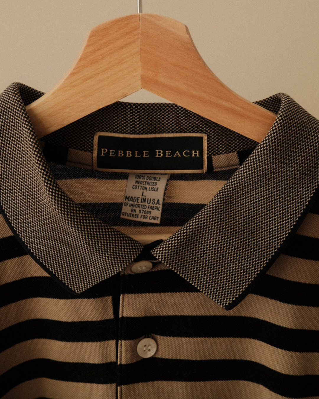Pebble Beach Striped Polo (L)